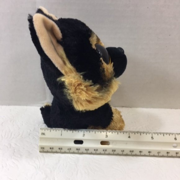 TY Beanie Boo "Spirit" German Shepherd Gold Glitter Eyes 2020 TySilk No Tags 6" - Picture 4 of 5